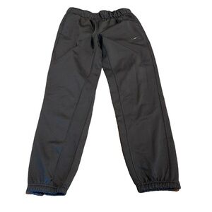 Nike Kid’s Black Drifit Fleece Lined Joggers Ankle Zip Large